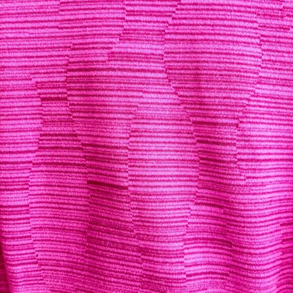 North Face Women Size M Lightweight Pink Patterned Fleece Half Zip Logo Layer - Picture 7 of 12